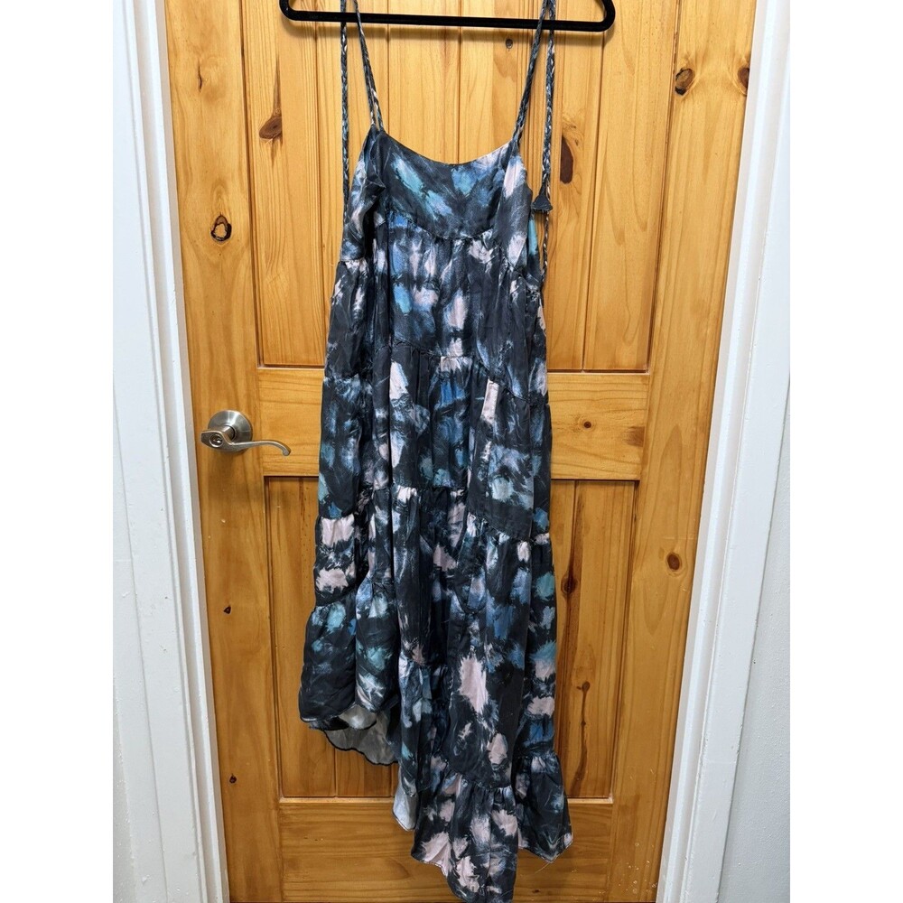 Unsubscribed Women's Asymmetrical Silk Tie-Dye Dress Sz 8 NEW $248 Boho Dress